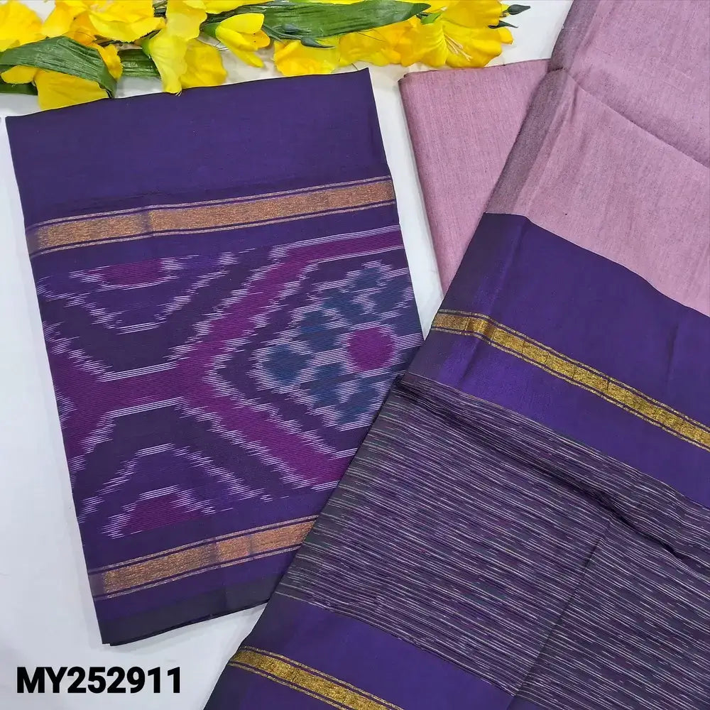 Purple silk cotton salwar material my252911-Neidhal