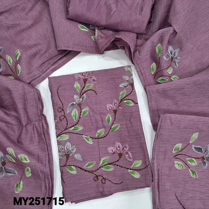 Purple slub silk cotton salwar material my251715-Neidhal