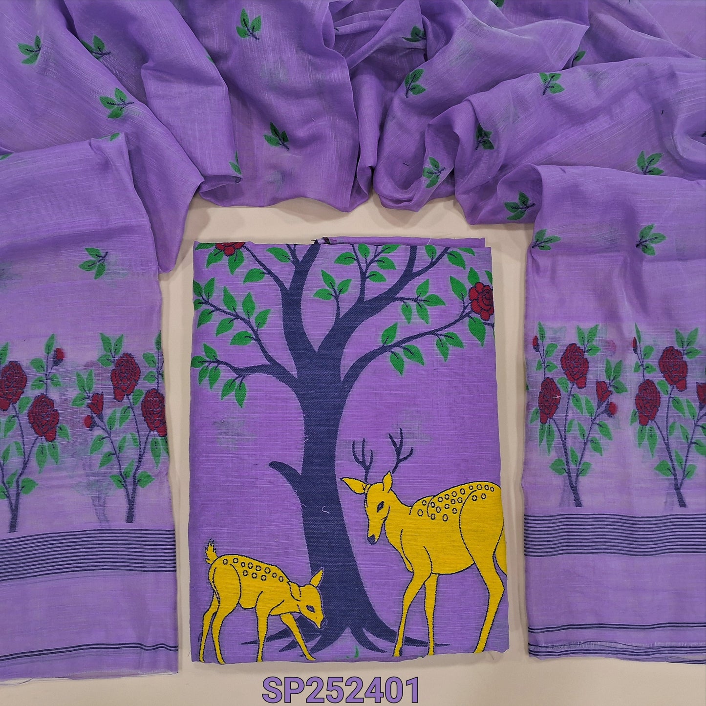 purple slub silk cotton salwar material SP252401-Neidhal