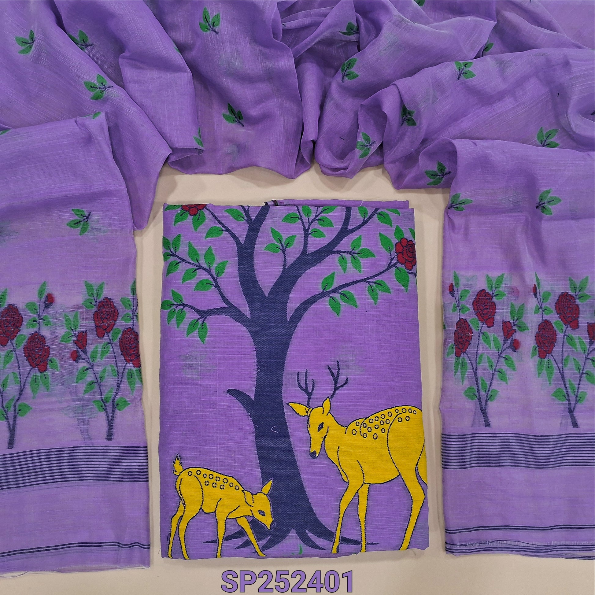 purple slub silk cotton salwar material SP252401-Neidhal