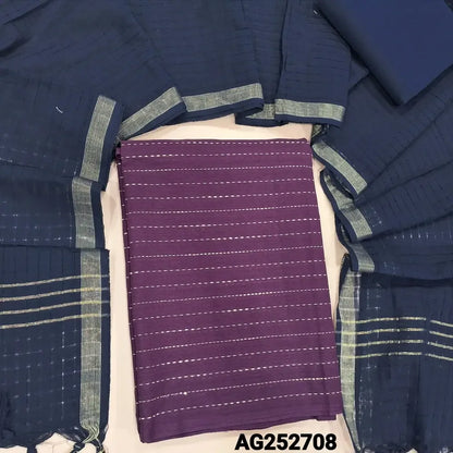 Purple south handloom cotton salwar material ag252708 Neidhal