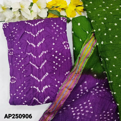 Purple wax batik cotton salwar material ap250906-Neidhal