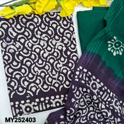 Purple wax batik soft cotton salwar material my252403-Neidhal
