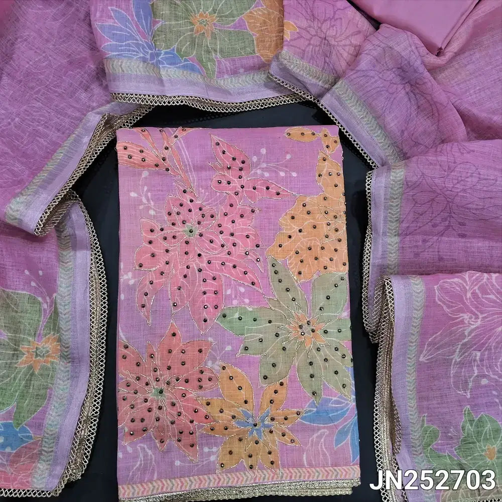 Purplish pink digital printed semi linen salwar material jn252703-Neidhal