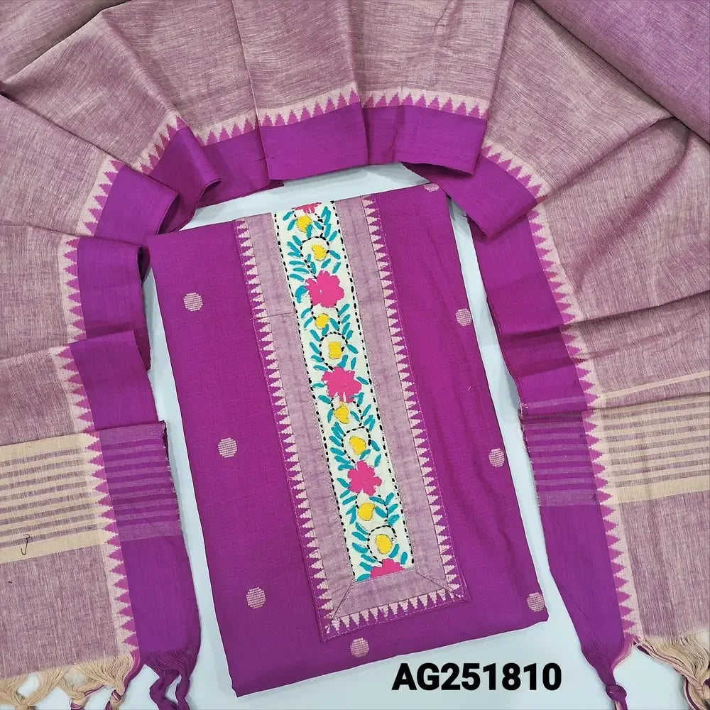 Rani pink premium handloom cotton salwar material ag251810 Neidhal