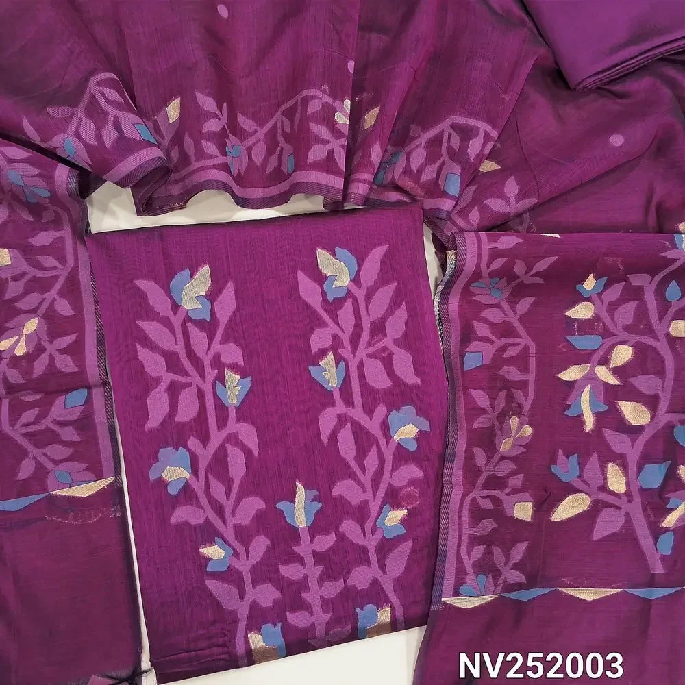 rani pink premium silk cotton unstitched salwar material nv252003-Neidhal