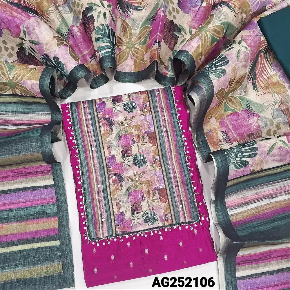 Rani pink silk cotton salwar material ag252106 Neidhal