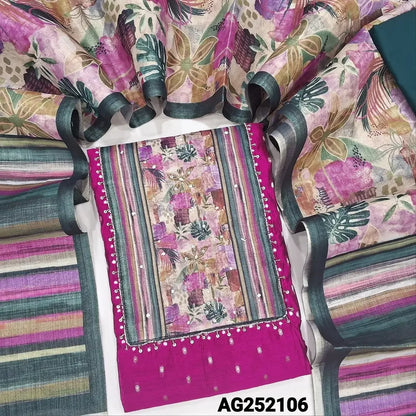 Rani pink silk cotton salwar material ag252106 Neidhal