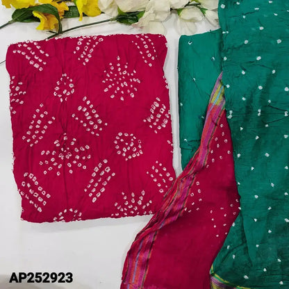 Red original bandhini cotton salwar material ap252923-Neidhal