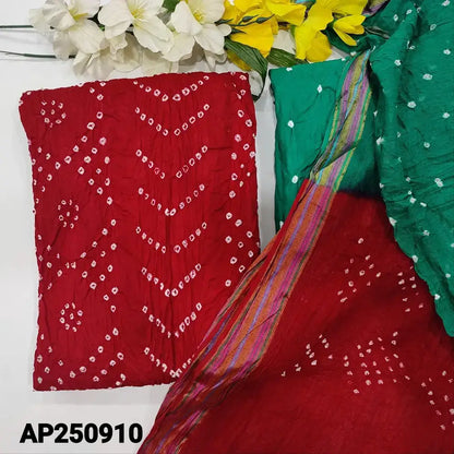 Red original wax batik cotton salwar material ap250910-Neidhal