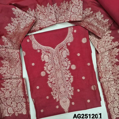 Red uppada silk salwar material ag251201-Neidhal