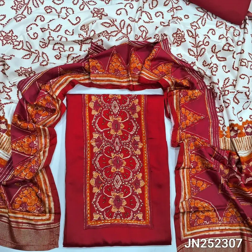 Reddish maroon modal cotton salwar material jn252301-Neidhal