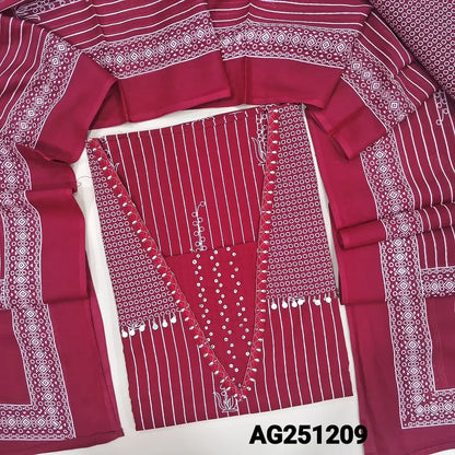 Reddish maroon premium cotton salwar material ag251209-Neidhal