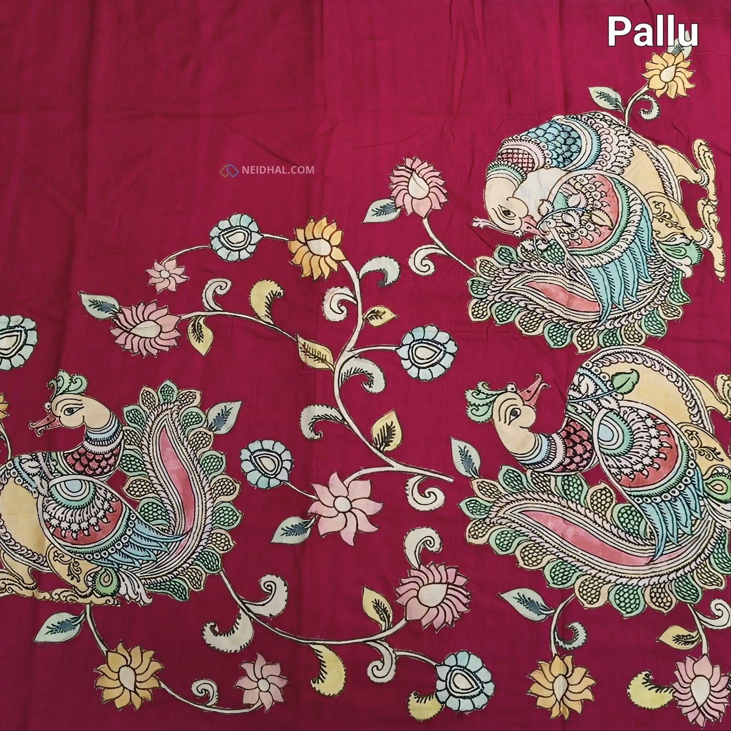 Reddish maroon semi jute silk saree ns35-Neidhal