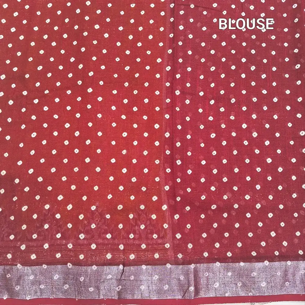 Reddish maroon semi linen saree ns194-Neidhdal