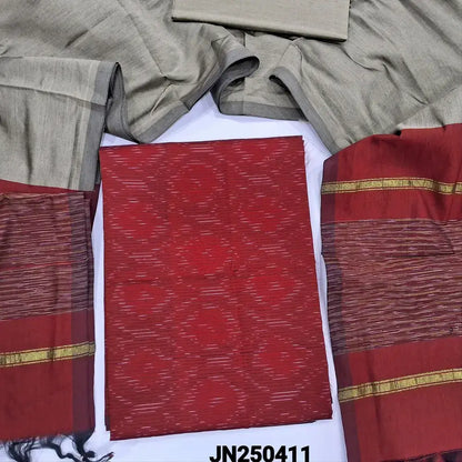 Reddish maroon silk cotton salwar material jn250411-Neidhal