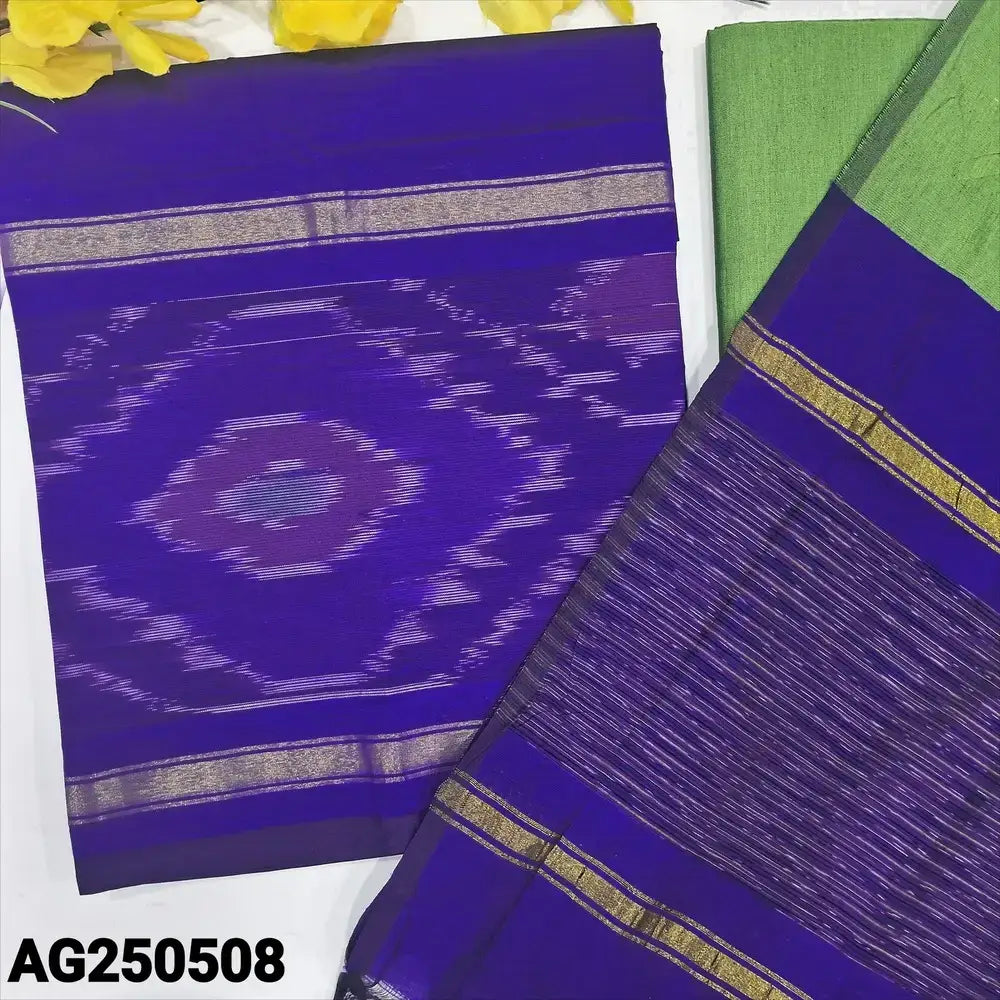 Royal blue silk cotton salwar material ag250508-Neidhal