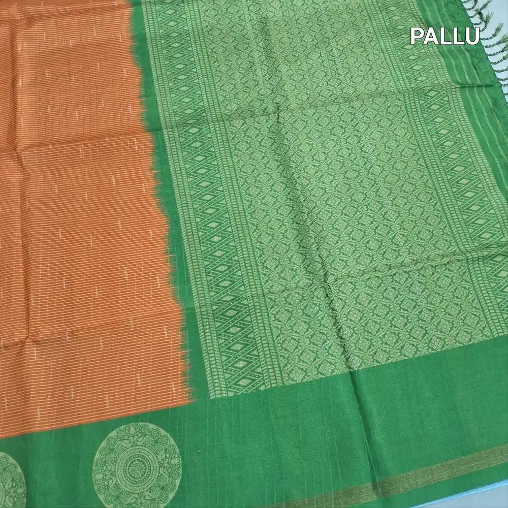 Rust orange fancy chappa silk saree ns217-Neidhal