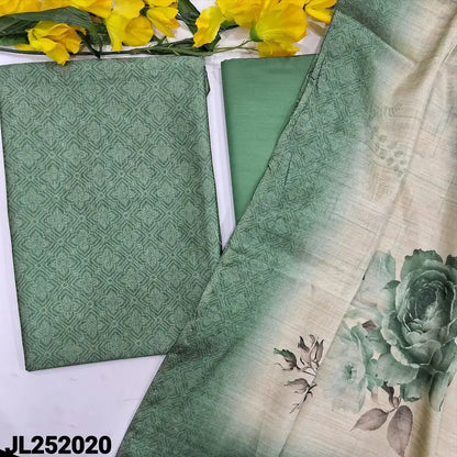 Sage green digital printed fancy silk cotton salwar material jl252020-Neidhal