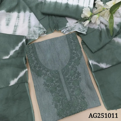 Sage green handloom cotton salwar material ag251011-Neidhal