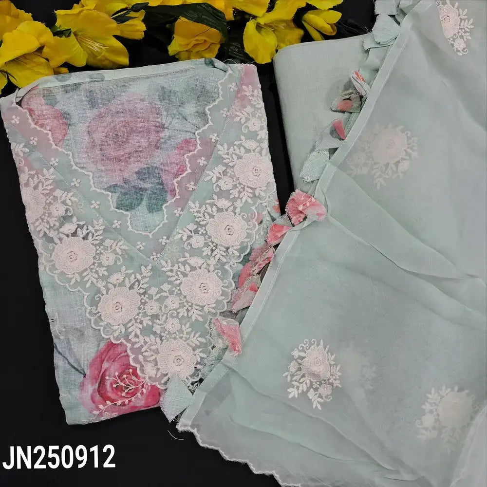 Sea green designer printed pure linen salwar material jn250912-Neidhal