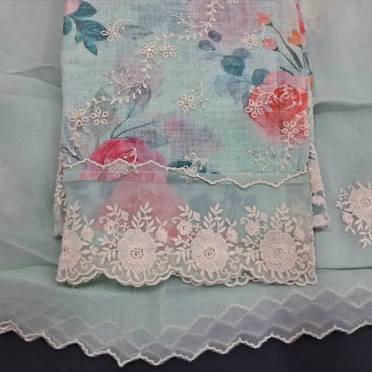 Sea green designer printed pure linen salwar material jn250912-Neidhal