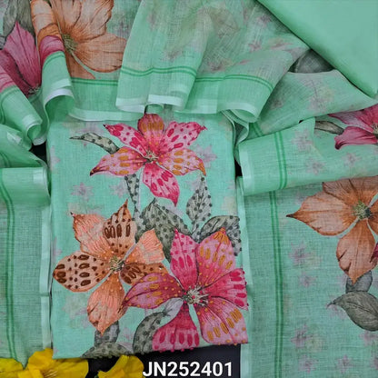 Sea green digital printed semi linen salwar material jn252401-Neidhal