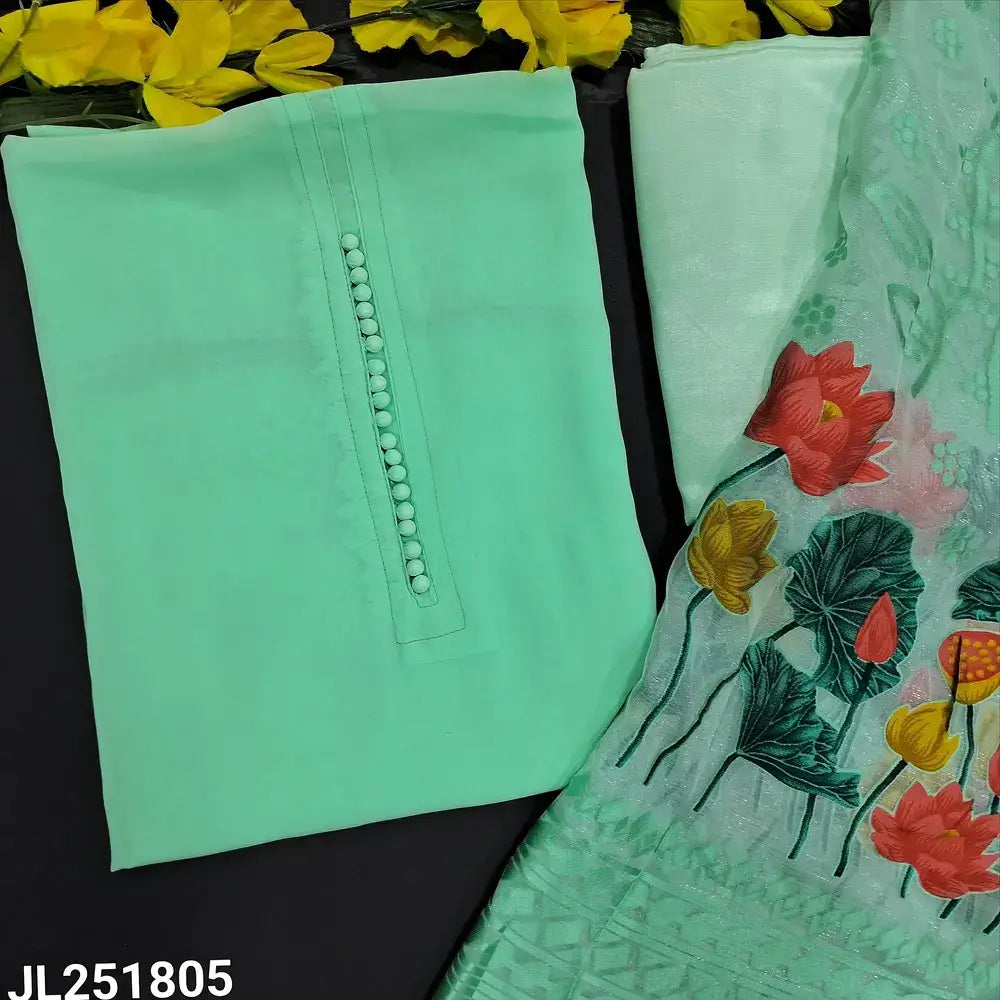 Sea green semi georgette salwar material jl251805-Neidhal