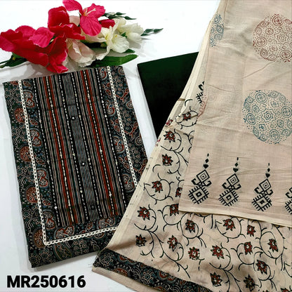 Shop Black Block Printed Cotton Salwar Material - Stylish Set | Neidhal