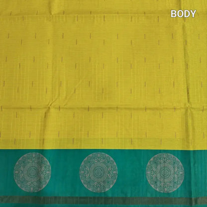 Sunshine yellow fancy chappa silk saree ns193-Neidhal