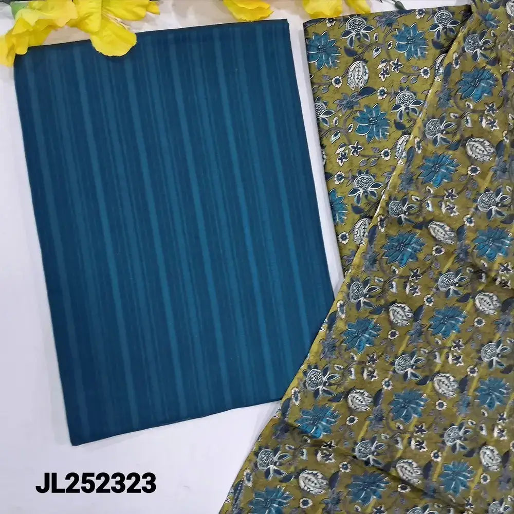 Teal blue jakard cotton salwar material jl252323-Neidhal