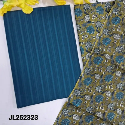 Teal blue jakard cotton salwar material jl252323-Neidhal