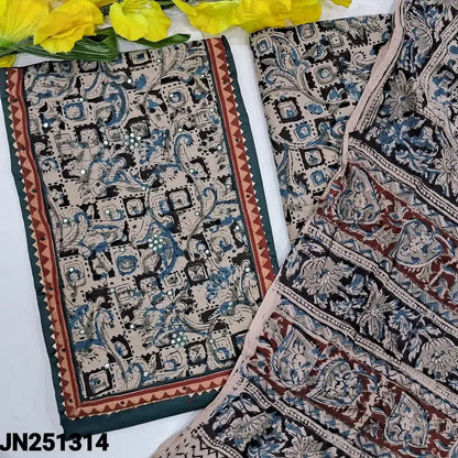 Teal blue satin cotton salwar material jn251314-Neidhal