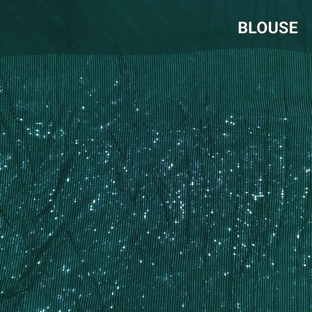 Teal green georgette saree ws1078-Neidhal