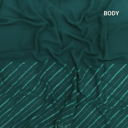 Teal green georgette saree ws1078-Neidhal