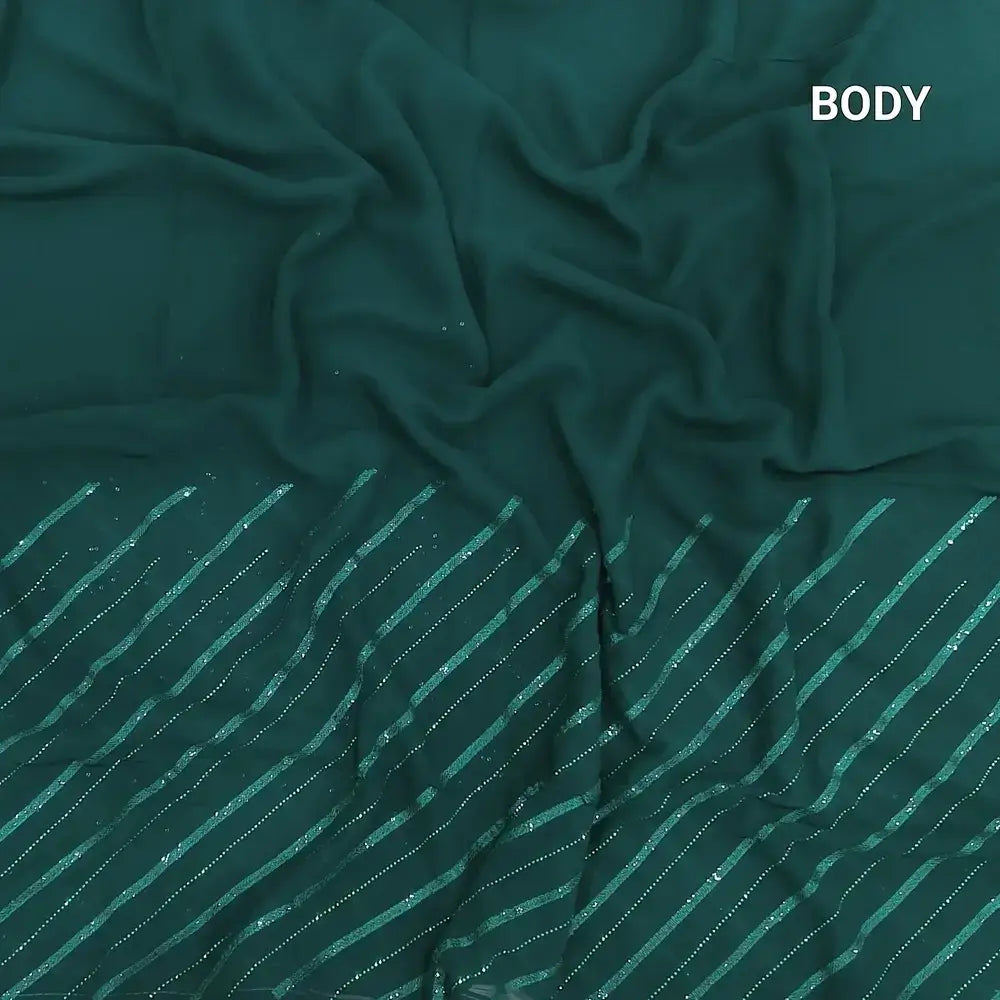 Teal green georgette saree ws1078-Neidhal