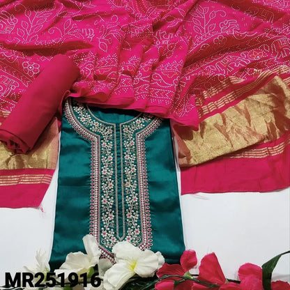 Teal green jam cotton salwar material mr251916-Neidhal