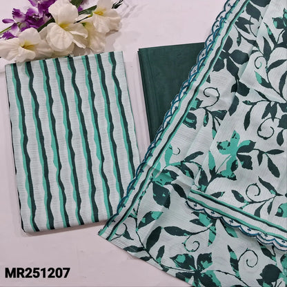 Turquoise blue fancy slub silk cotton salwar material mr251207-Neidhal