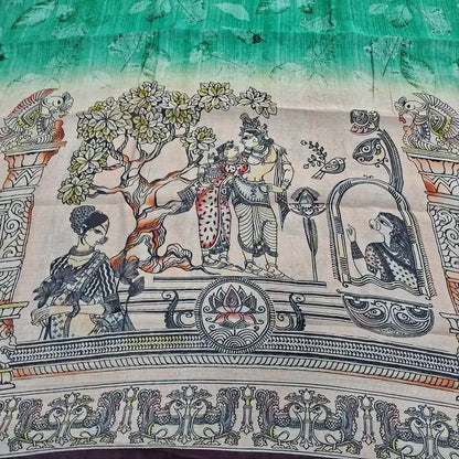 Turquoise green digital printed silk cotton salwar material jn251506-Neidhal