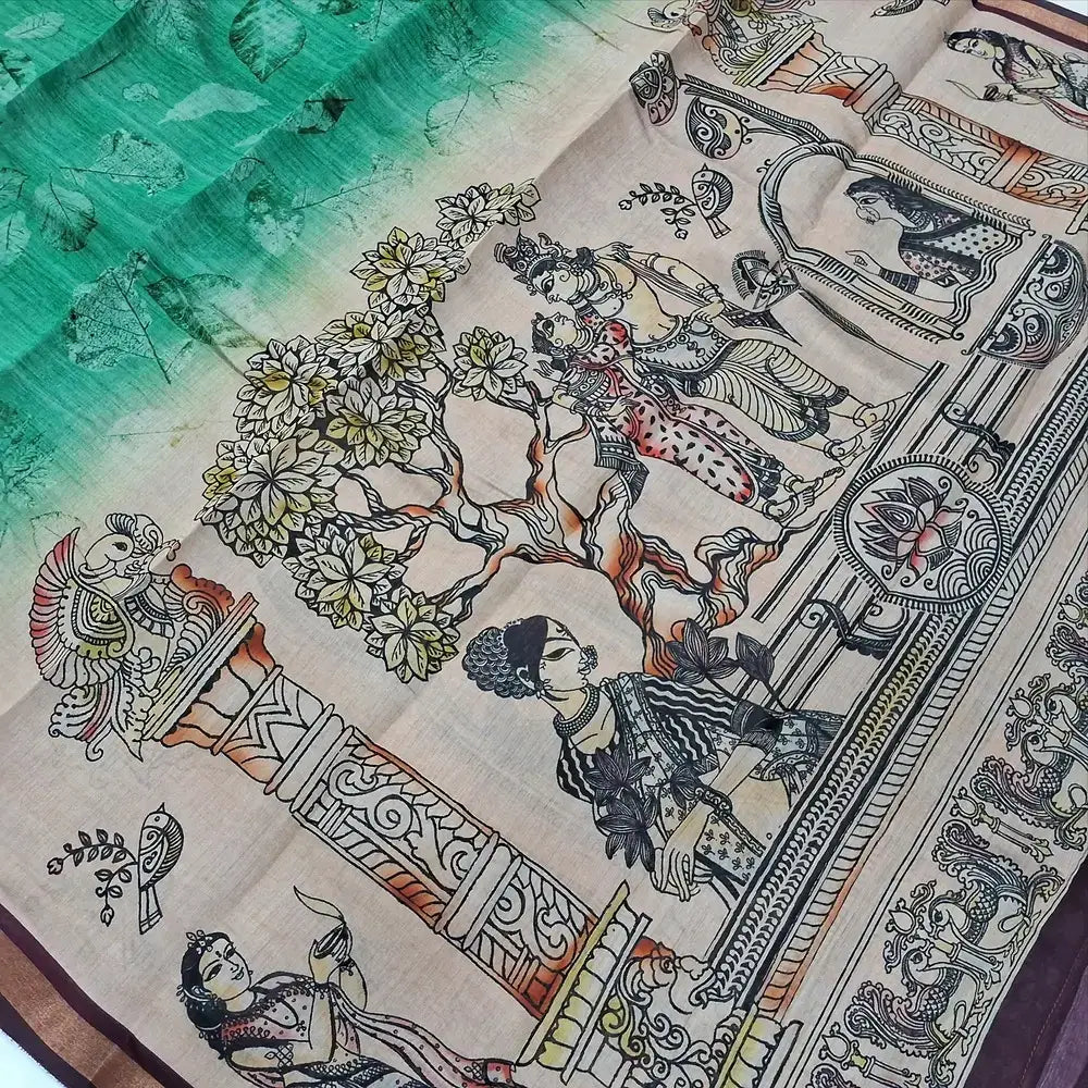 Turquoise green digital printed silk cotton salwar material jn251506-Neidhal