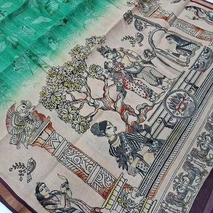 Turquoise green digital printed silk cotton salwar material jn251506-Neidhal