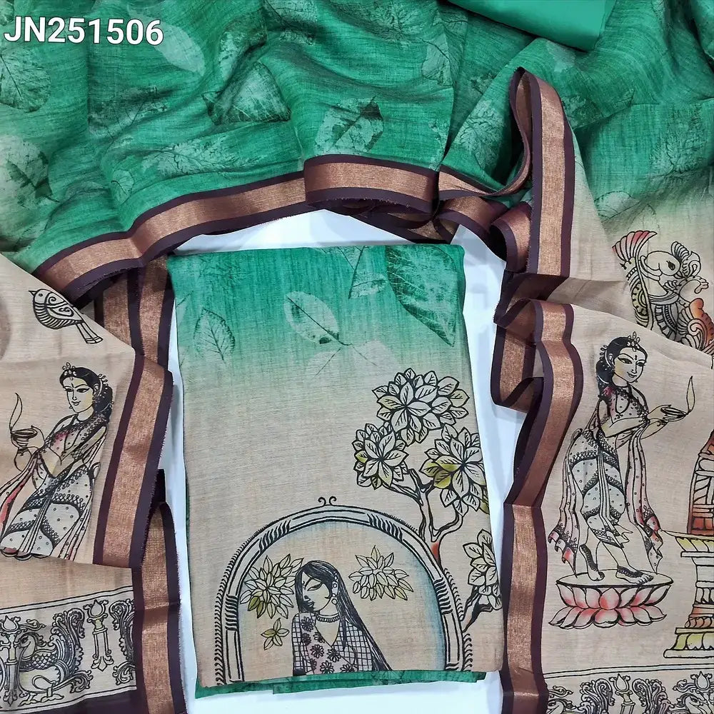 Turquoise green digital printed silk cotton salwar material jn251506-Neidhal