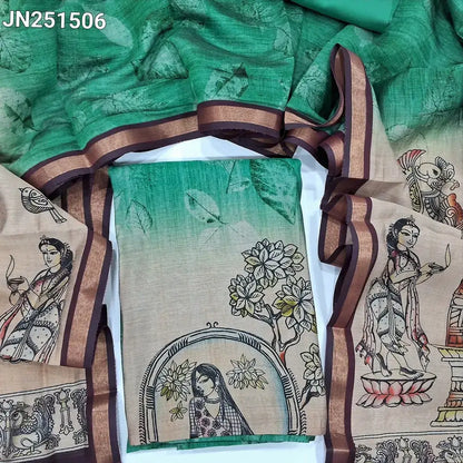 Turquoise green digital printed silk cotton salwar material jn251506-Neidhal