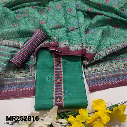 Turquoise green digital printed silk cotton salwar material mr252816-Neidhal