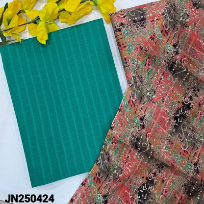 Turquoise green jakard cotton salwar material jn250424-Neidhal