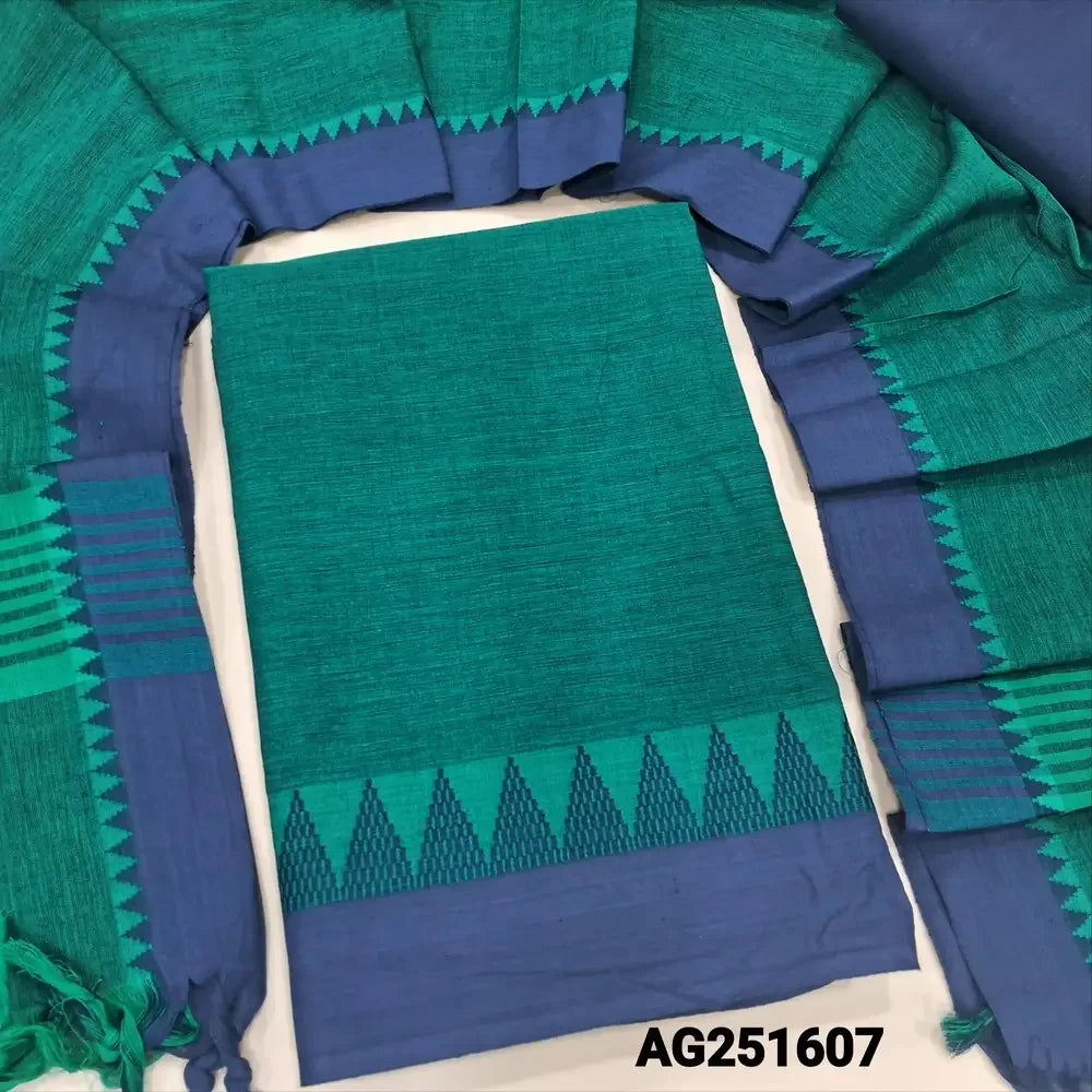 Turquoise green premium handloom cotton salwar ag251607-Neidhal