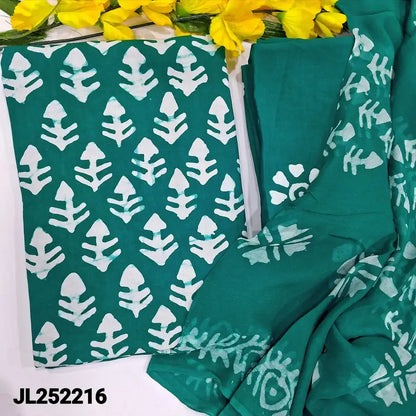 Turquoise green wax batik modal cotton salwar material jl252216-Neidhal