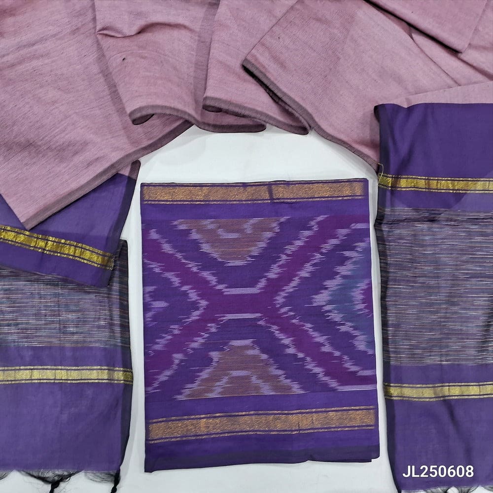 Violet silk cotton salwar material jl250608-Neidhal