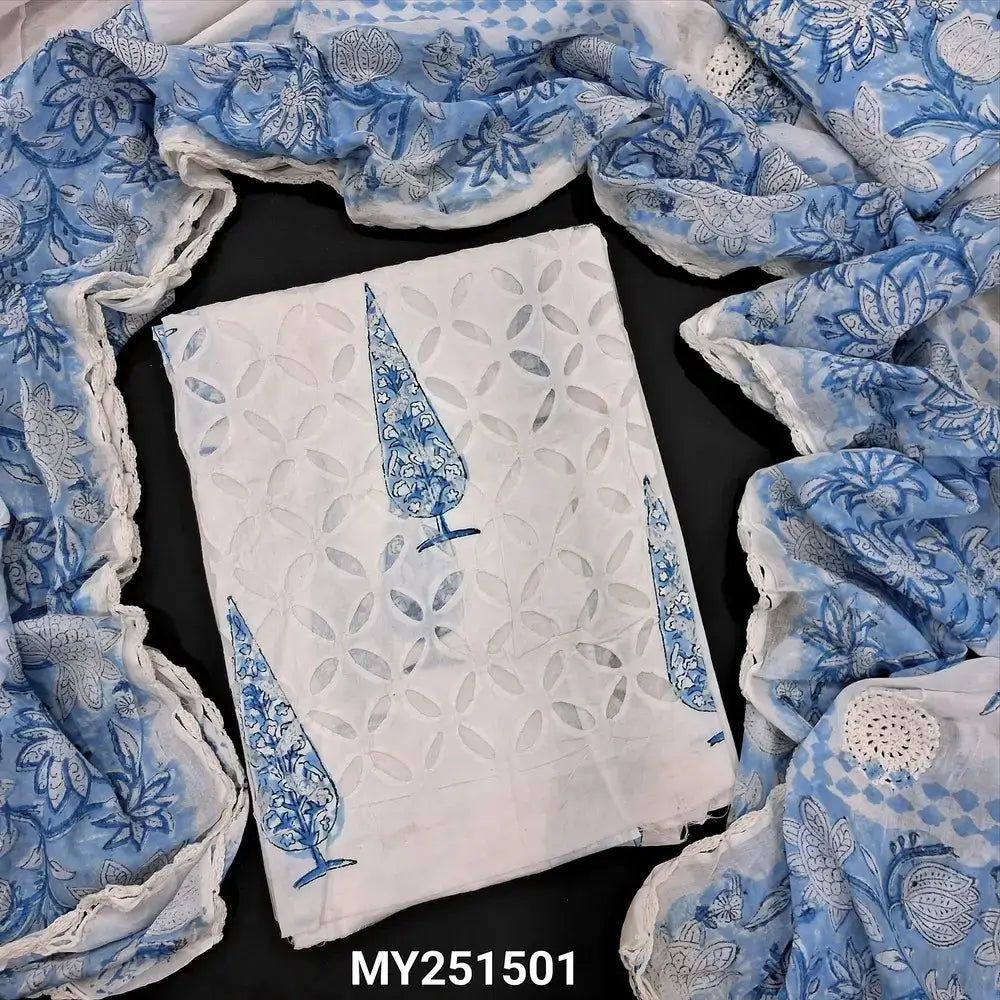 White cotton salwar material my251501-Neidhal