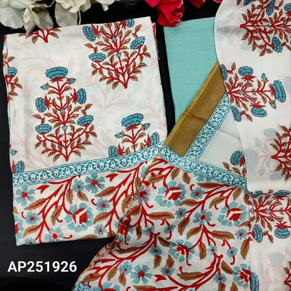 White floral printed maslin silk salwar material ap251926-Neidhal